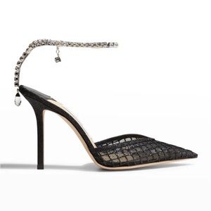 SOLD JIMMY CHOO
Glitter Checker Board Mesh Crystal Saeda